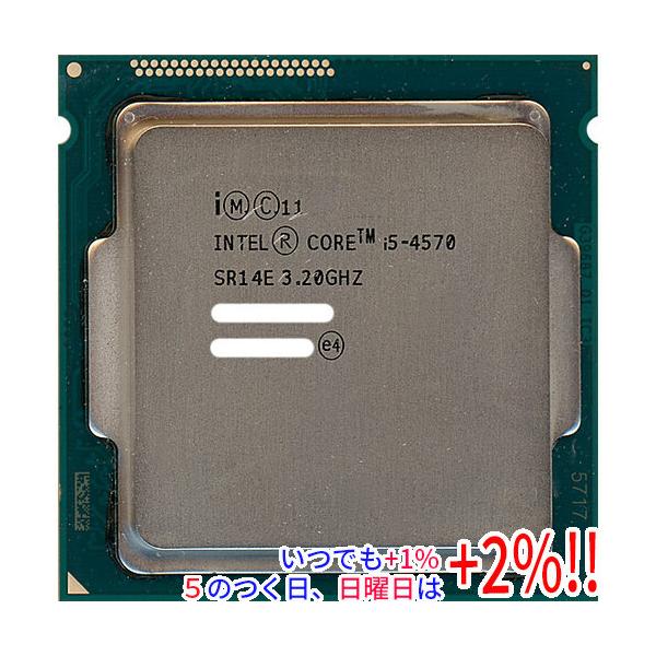 【商品名：】Core i5 4570 3.2GHz 6M LGA1150 84W SR14E　／　【商品状態：】動作確認済みの中古品です。／ ／ ※中古品ですので、傷、汚れ等ある場合がございます。／ ご理解の上、ご検討お願いします。　／　【...