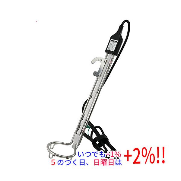 安全・安心。過昇防止センサー付きバケツヒーターです。内装・土木建築現場、アウトドアレジャー等で、バケツの水を温める電熱式ヒーター。温度が一定以上になると電源を切る過昇防止センサー付きで空焚きを防止します。三本脚でバケツの底部にヒーターが接地...