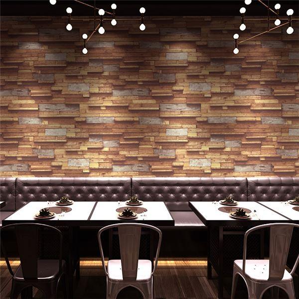 魅力的な価格最新品 の Wagic 30m巻 リメイクシート シール壁紙 プレミアムウォールデコシートw Wa327 木目 3d立体ウッド ミックスブラウン 代引不可 正規品販売 の