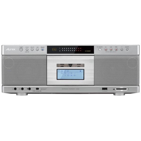 Aurex 東芝　CDラジカセ TY-AK2 シルバー TOSHIBA（東芝） CDラジカセ シルバー TY-AK2(S) [ワイドFM対応