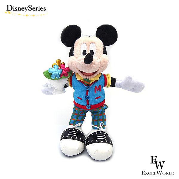 Disney ミッキー ぬいぐるみバッジ 花束を持ったミッキーマウス Disney ミッキー ぬいぐるみバッジ 花束を持ったミッキーマウス