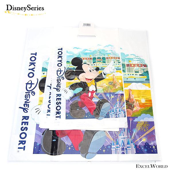 Disney ミッキー＆ミニー 買い物袋 おみやげ袋 小分け 5枚セット L 