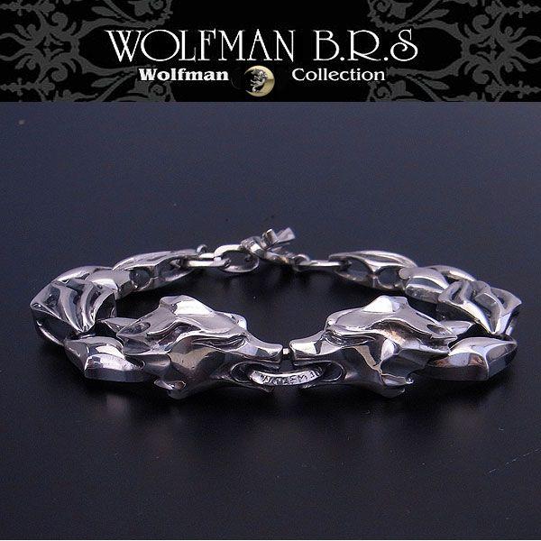 WOLFMAN B.R.S B R S ウルフマン ブレスレット ウォーウルフWヘッド  