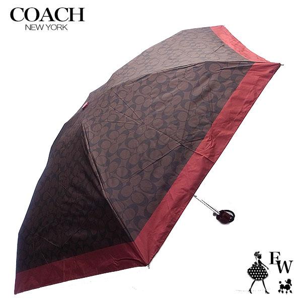 コーチ 傘 COACH アウトレット 折りたたみ傘 シグネチャー C4322 RYV
