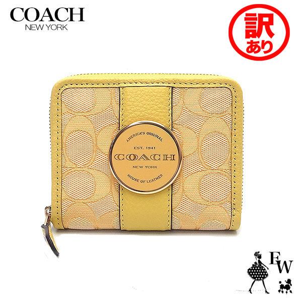 WEB限定カラー COACH コーチ 折り財布 カナリー 黄色 イエロー 二