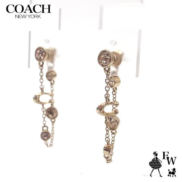 コーチ ピアス COACH アウトレット クリスタル チェーン C9451 GLD