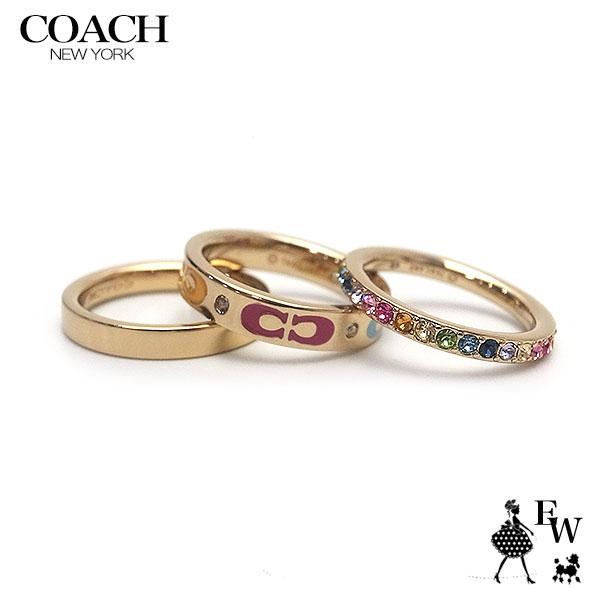 COACH コーチ リング アウトレット 3連リング CL132 GDMC 日本 COACH コーチ リング アウトレット 3連リング CL132 GDMC 日本