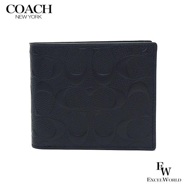 COACH コーチ 財布 アウトレット メンズ 二つ折り財布 CR957 BLK