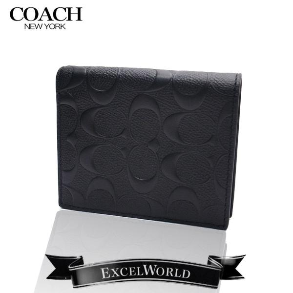 コーチ メンズ 財布 アウトレット 二つ折り財布 アウトレット Coach F Blk シグネチャー エンボスド クロスグレインレザー ブラック Buyee Buyee Japanese Proxy Service Buy From Japan Bot Online