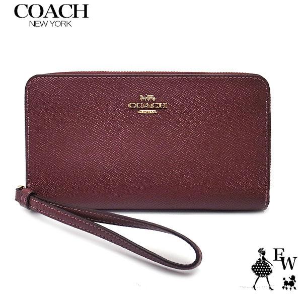 コーチ 財布 アウトレット 長財布 フォーン ウォレット F Imwin Coach ラウンドジップ ワイン エクセルワールド ブランド プレゼントにも Fimwin エクセルワールド 通販 Yahoo ショッピング