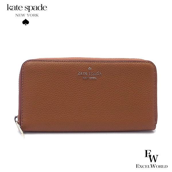 ケイトスペード 財布 アウトレット 長財布 WLR00392 910 kate spade ラウンドジップ ブラウン レディース ブランド