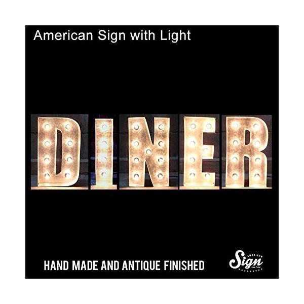 アメリカンサイン Diner ウィズ ライト Diner 壁掛け照明 住宅設備 インパクトフォント 店舗看板 アメリカンダイナーランプ 壁掛け照明 ネオンサイン バー カフ エキサイトプラスショップ ランキング1位メーカー包装済 スーパーセール