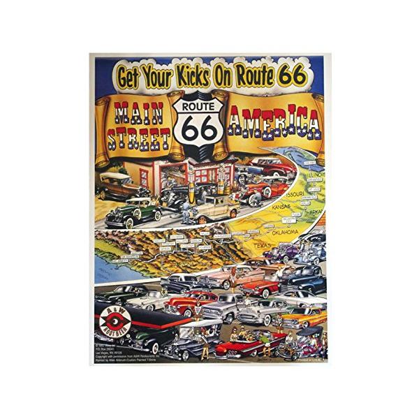 ルートシックスティーシックス(Route66) スポーツ マルチ 42×54cm ROUTE 66 POSTER 006