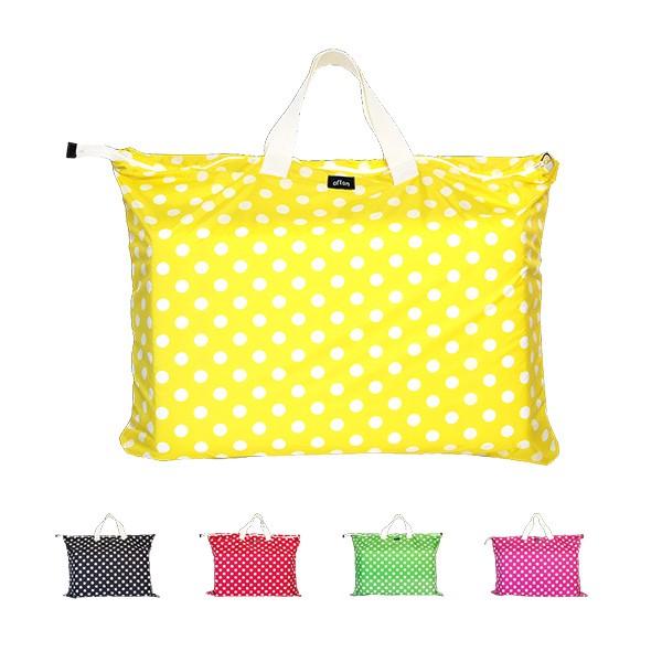 お昼寝布団バッグ 水玉 お布団バック お昼寝布団袋 ファスナー付き 撥水