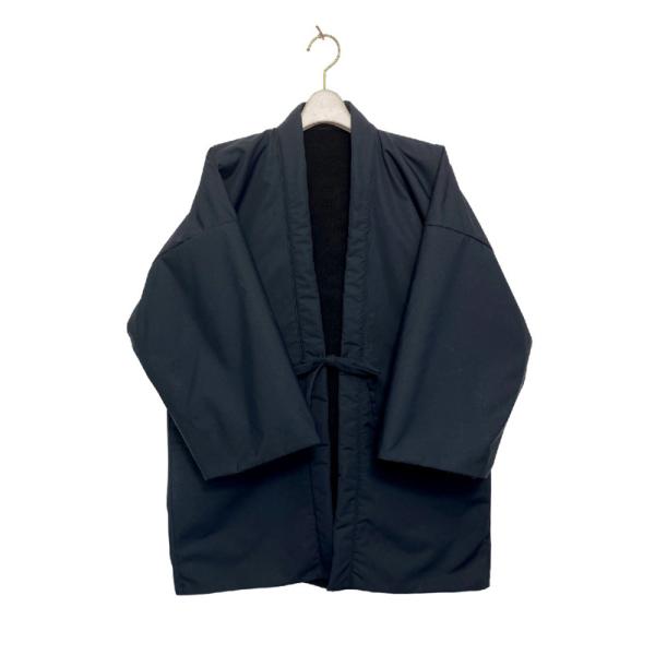 ナイロン法被(裏フリース) アウトドア法被 アウトドア キャンプ はっぴ ハッピ はんてん 半纏 半天 法被 撥水 大人フリーサイズ ブラック 黒