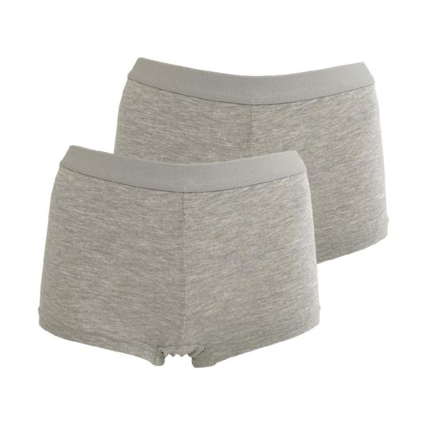 【2枚セット】ボクサーショーツ レディース LADIES セット ショーツ 女性用ボクサーパンツ 杢グレー グレー M-XL ベーシック お得