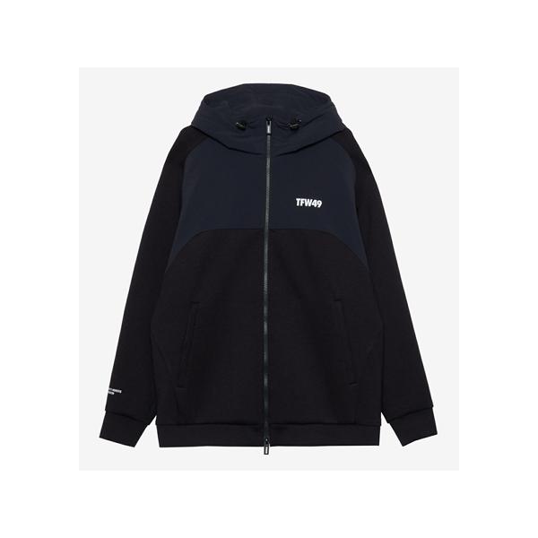 Sale !!!【土日祝も発送】TFW49 ティーエフダブリュー49 CARDBOARD MATERIAL FULL ZIP HOODIE BLACK  マルチフーディー