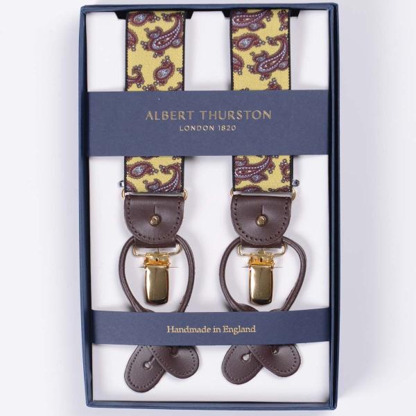 アルバートサーストン サスペンダー イエロー albert thurston（アルバートサーストン） サスペンダー イエロー