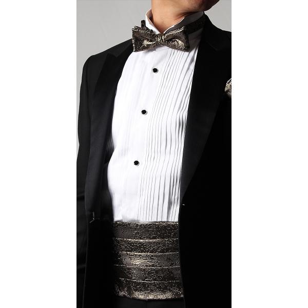 EXCY 西陣織オーダーカマーバンド&蝶ネクタイ オイルキャンバス