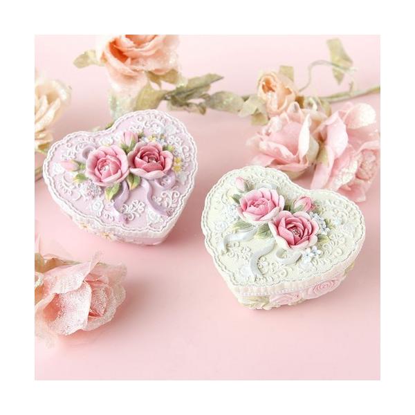 極美品♡海外 インテリア 可愛い ジュエリーボックス ピンク ハート形ジュエリーボックス (ピンク) かわいい、リフォーム