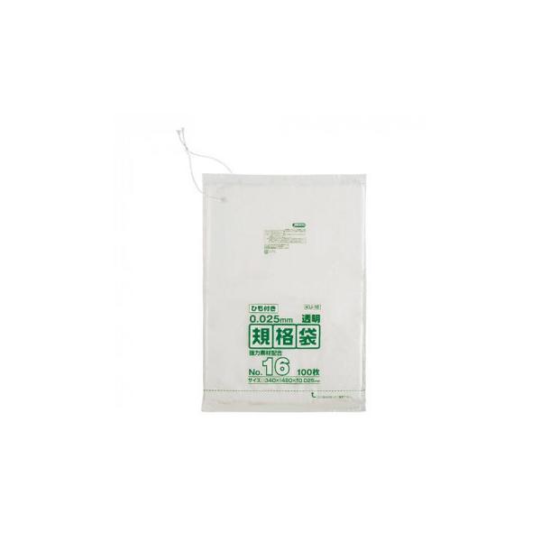 ジャパックス LD規格袋 厚み0.025mm No.16 ひも付き 透明 100枚×5 ジャパックス LD規格袋 厚み0.025mm No.16 ひも付き 透明 100枚×5