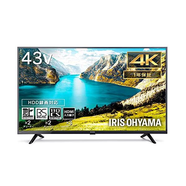 アイリスオーヤマ テレビ 43V型 4K対応 液晶テレビ 43UB10PB W 