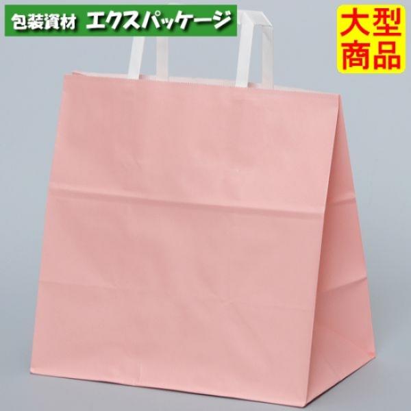 ○手提袋 平ヒモ H平24 ピンク XZTT1003 200枚入 ケース販売