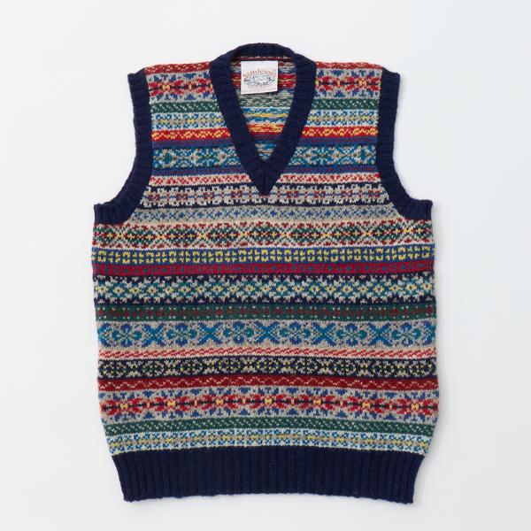 【イル・ノーリ】アンダーソンズオブシェトランド フェアアイルベスト ANDERSON SHETLANDベスト アンダーソンズオブシェットランド フェア