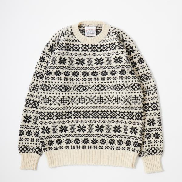 ジャミーソンズ　スコットランド製　フェアアイル柄マフラー　美品 ジャミーソンズ スコットランド製 フェアアイル柄マフラー 美品