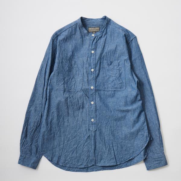 EMPIRE & SONS エンパイアアンドサンズ  ヴィンテージシャンブレー バンドカラーシャツ