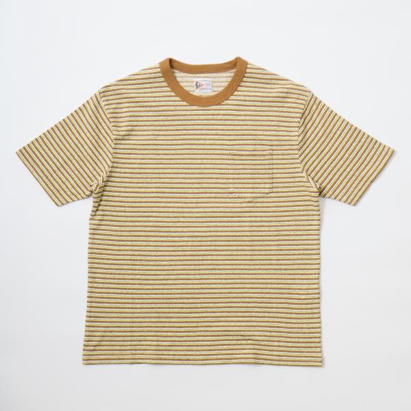 【対象ボーダーTシャツ2枚購入でノベルティプレゼント】FELCO フェルコ  クルーネック ストライプ ポケットTシャツ メンズ 日本製