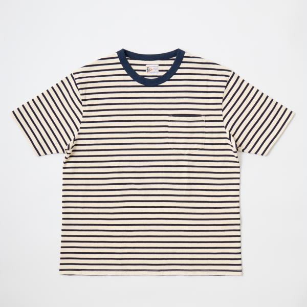 FELCO フェルコ クルーネック ストライプ ポケットTシャツ