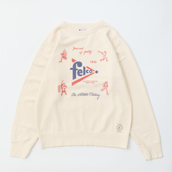 FELCO (フェルコ)  プリント クルーネック スウェットシャツ 10オンス メンズ 日本製