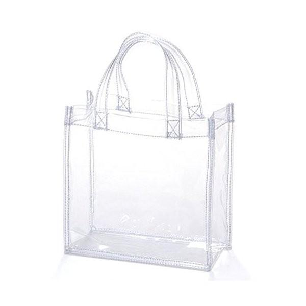 クリアバッグ トートバッグ SSサイズ 透明ビニール 幅20 高さ20 マチ
