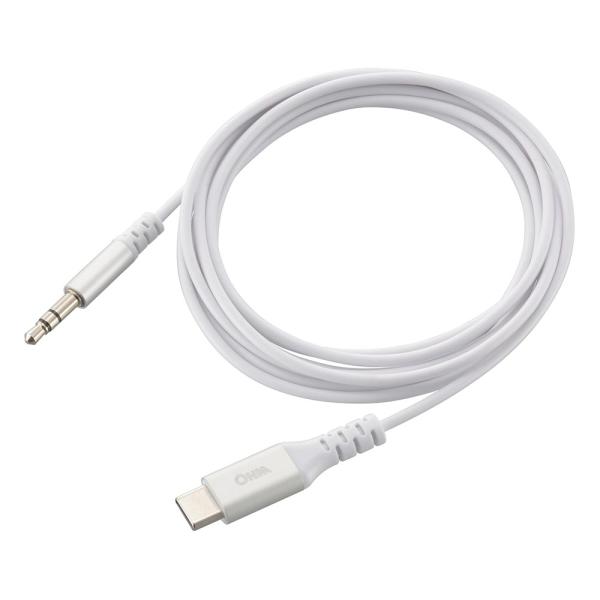 AudioComm 変換ケーブル Type-C/φ3.5mm 1.8m｜SMT-L18SP-W 01-7315 オーム電機 OHM