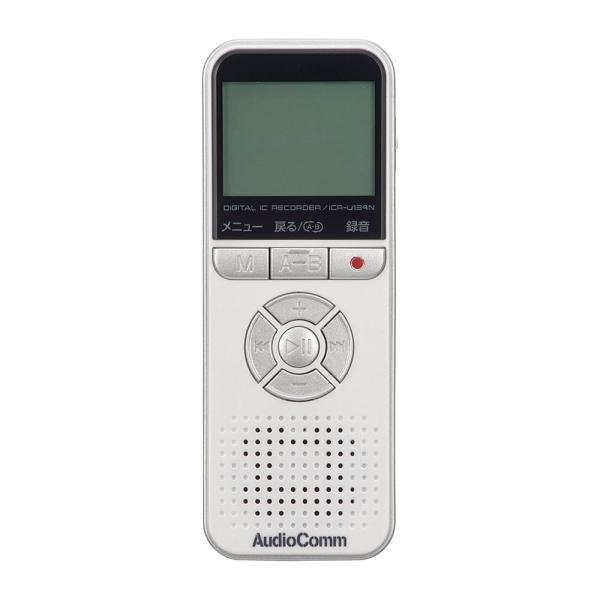 AudioComm デジタルICレコーダー 4GB ホワイト｜ICR-U134N 03-1908 オーム電機