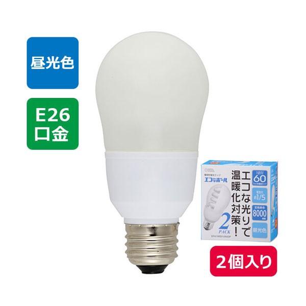 オーム電機 エコなボール 60形 E26 昼光色 2個入 EFA15ED/12NX2P オーム電機 エコなボール 60形 E26 昼光色 2個入 EFA15ED/12NX2P