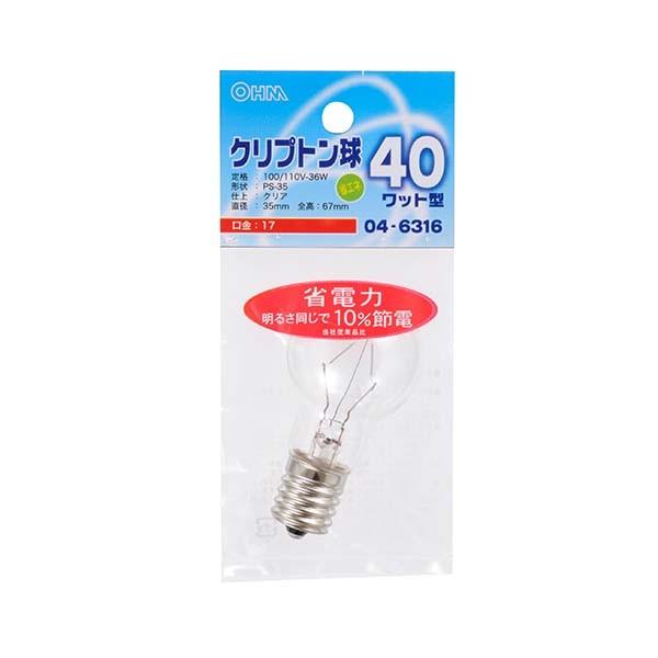 ~jNvgd E17 40W` NA OHM LB-PS3740K-C 04-6316 I[d@