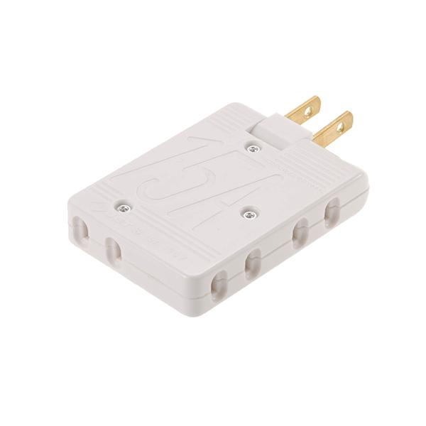 電源タップ コードなし 3個口 薄型 サイドコーナータップ 白 ホワイト_HS-AS315/W-G 04-8107 OHM オーム電機
