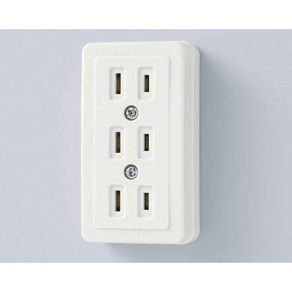 他サイト： 角型トリプルコンセント_A-52H_0868000_ELPA（エルパ・朝日電器）の商品画像