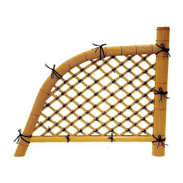 仕切垣 人工竹光悦寺垣(イエロー)W(幅)1200mm×H(高さ)1000mm 仕切垣 人工竹光悦寺垣(イエロー)W(幅)1200mm×H(高さ)1000mm