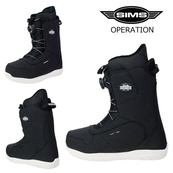 Sims Operation スノーボードブーツ ブラック SIMS シムス オペレーション OPERATION (0035281300 BLACK) 23-24年