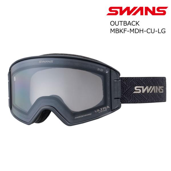 予約商品 26-27 スワンズ ゴーグル アウトバック MBKF SWANS OUTBACK MBKF OB-MDH-CU-LG 黒バンド 平面 換気 山本光学