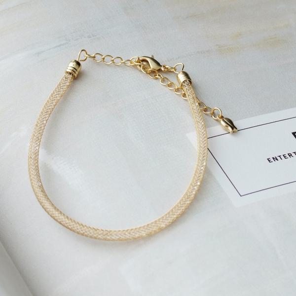 ゴールド メッシュ編み ブレスレット ゴールド メッシュ編み ブレスレット