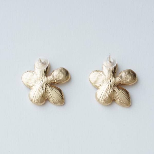 大ぶり ゴールド 花 ピアス フラワー レディースアクセサリー ギフト