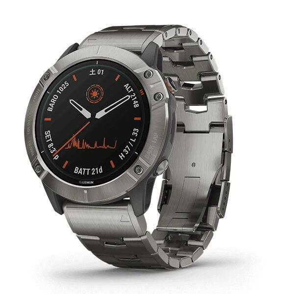 GARMIN ガーミン fenix 6X Pro Dual Power Ti Gray Titanium band 010 