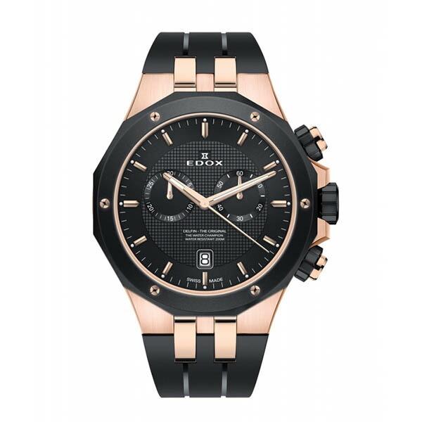 EDOX（エドックス） デルフィン クロノグラフ デイト表示 ゴールド 