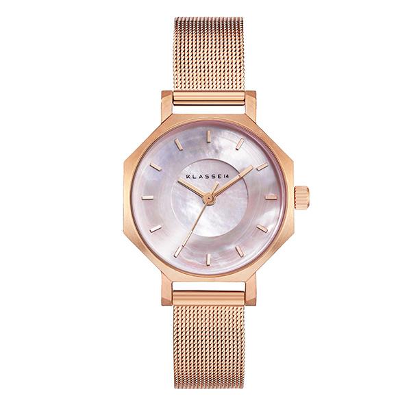 KLASSE14 クラス14 Volare OKTO Rose Gold Pink MOP with Mesh Strap  