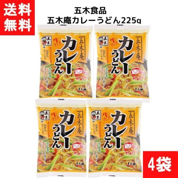 ■この商品のセット内容■五木食品 五木庵カレーうどん 225g ×4袋■送料：メール便送料無料■商品詳細■名称（品名） 生タイプ即席めん■原材料名：めん（小麦粉（国内製造）、食塩）、添付調味料（砂糖、カレールー、食塩、澱粉、豚脂、粉末しょう...