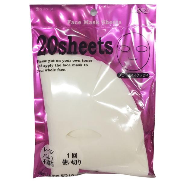 【商品名】フェイスマスクシート  LOVELY  20枚入り    SHO-BI シートマスクこの商品はポスト投函型（ネコポス又はゆうパケット）にて発送させていただきます。※発送後の紛失、破損などの補償はございませんので予めご了承ください。